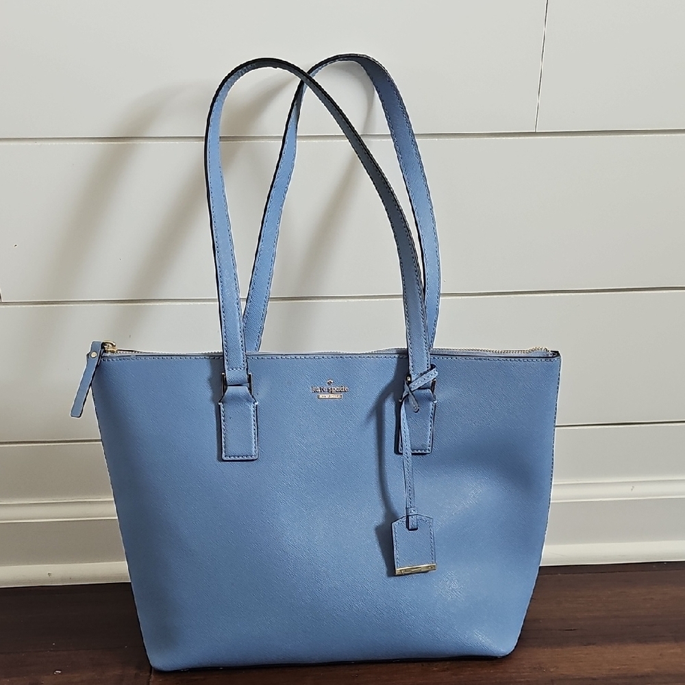 kate spade Large Powder Blue Leather Tote